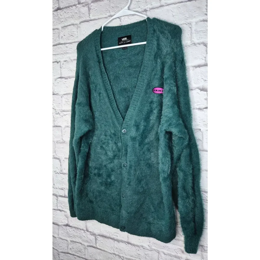 Vans X Curren X Knost Cardigan Teal Unisex Size Medium Thalia Pilgrim Saturday's - Picture 4 of 9